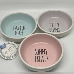 NEW Rae Dunn Easter Tasting Bowls Pastel Jelly Beans, Bunny Treats & Easter Eggs